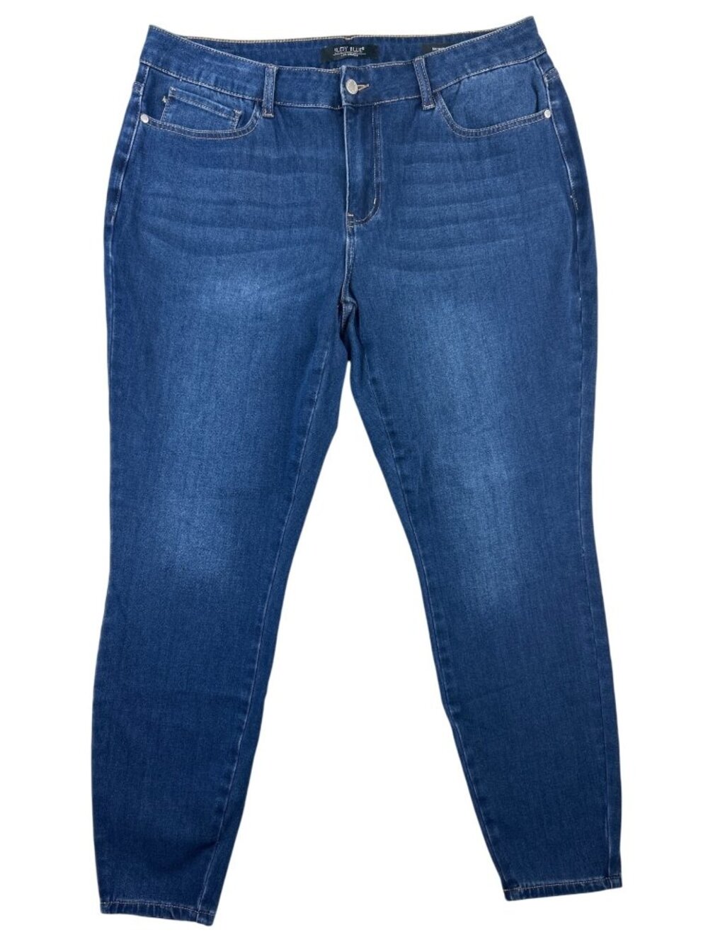 Judy Blue Sz 18W Skinny Jeans Medium Wash Pull On Stretch Denim EUC Minimalist